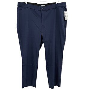 NWT Catherines Womens The Universal Navy Pants Size 28WP Stretch Contoured Waist